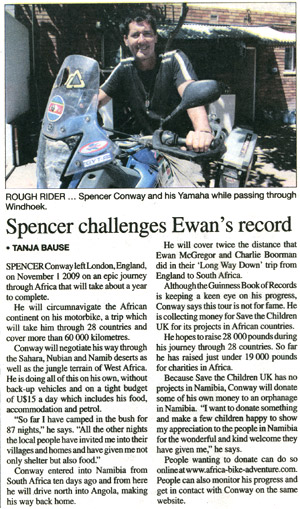 Click here to see the full Hungarian article at The Namibian